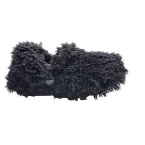 Crocs Classic‎ Shaggy Fur Lined Clogs Womens Black Slip On Shoes Size 6